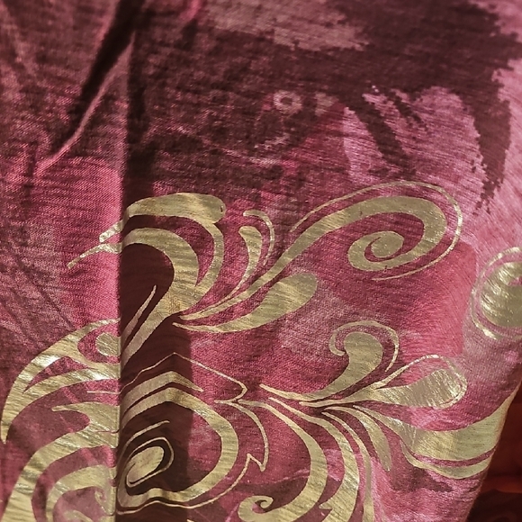 Sugar Tart Women's Purple Graphic Casual Dress With Silver Detail Size Large - Picture 3 of 7